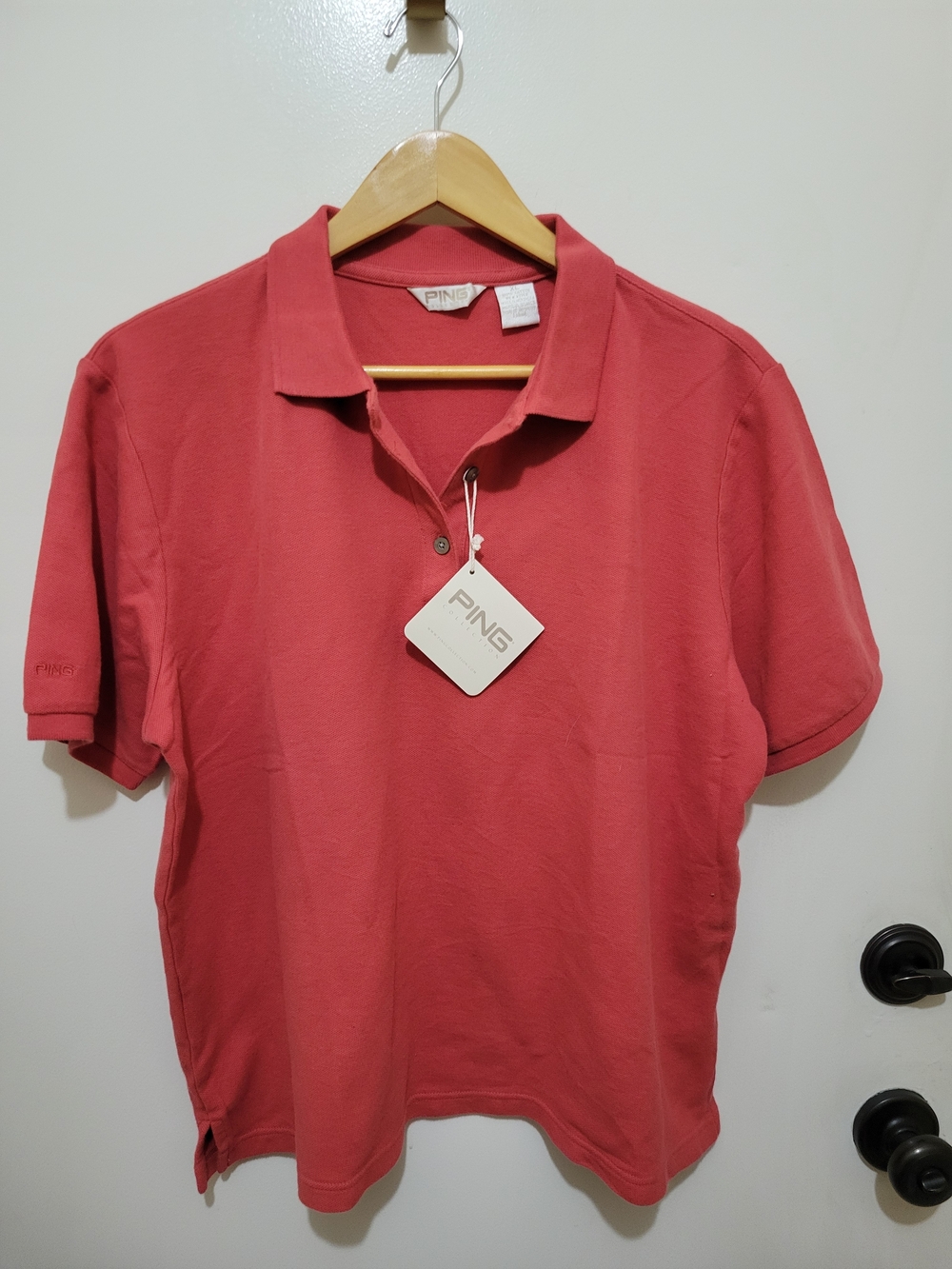 PING Women's Coral (Mamey) Golf Polo Shirt - Size XL